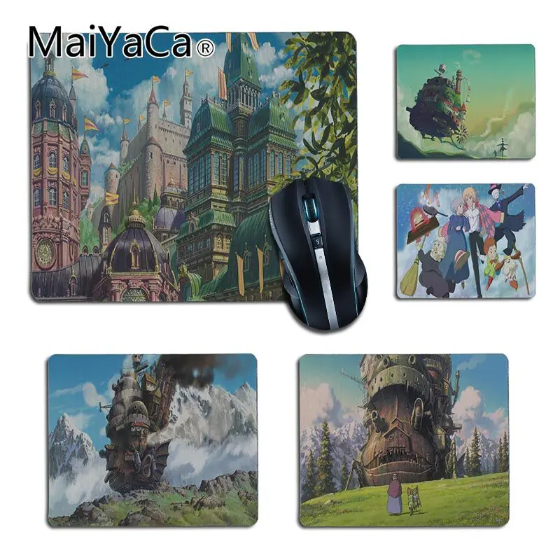 

MaiYaCa Funny Howl is Moving Castle Gamer Speed Mice Retail Small Rubber Mousepad Size for 25X29cm 18x22cm Gaming Mousepads