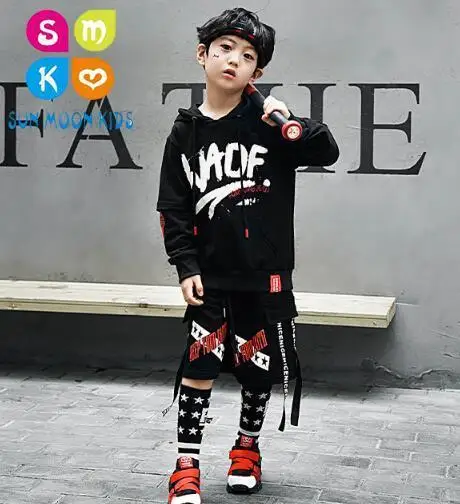 

Children Jazz Hip Hop Dance Competition Costume Set Girls Boys Sweatshirt Outfits Kids Sport Suit Clothes Wear