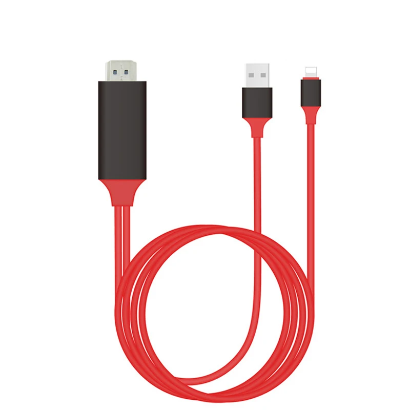 imágenes para Nueva Alta Calidad 2 M 1080 P 8 Pines a Hdmi Hdtv Cable Adaptador AV para Relámpago para El Iphone 7 6 6 s/Plus/5 5S SE para El Ipad Mini Aire imágenes para Nueva Alta Calidad 2 M 1080 P 8 Pines a Hdmi Hdtv Cable Adaptador AV para Relámpago para El Iphone 7 6 6 s/Plus/5 5S SE para El Ipad Mini Aire