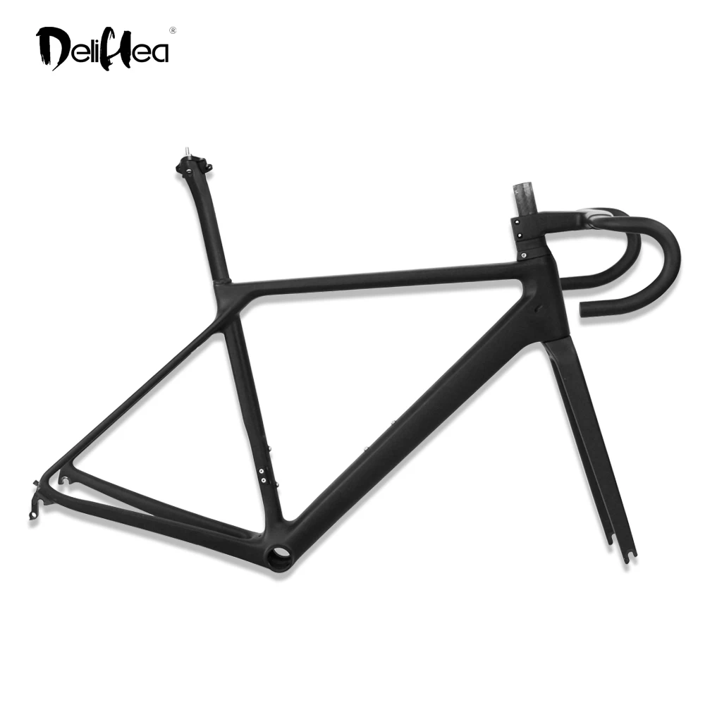 DeliHea Full Carbon Road Bike Frame 2019 New Cycling Racing Bicycle Carbon Frameset T1000 Carbon 