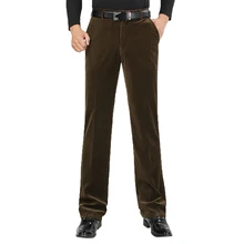 Осенние мужские классические вельветовые брюки для официального костюма, мужские облегающие деловые модные брюки, повседневные мужские свадебные платья большого размера 3XMR37