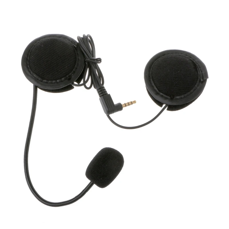 Микрофон Динамик мягкий кабель гарнитуры аксессуар для мотоциклетный шлем Bluetooth переговорные Интерком работать с любым 3.5mm-plug