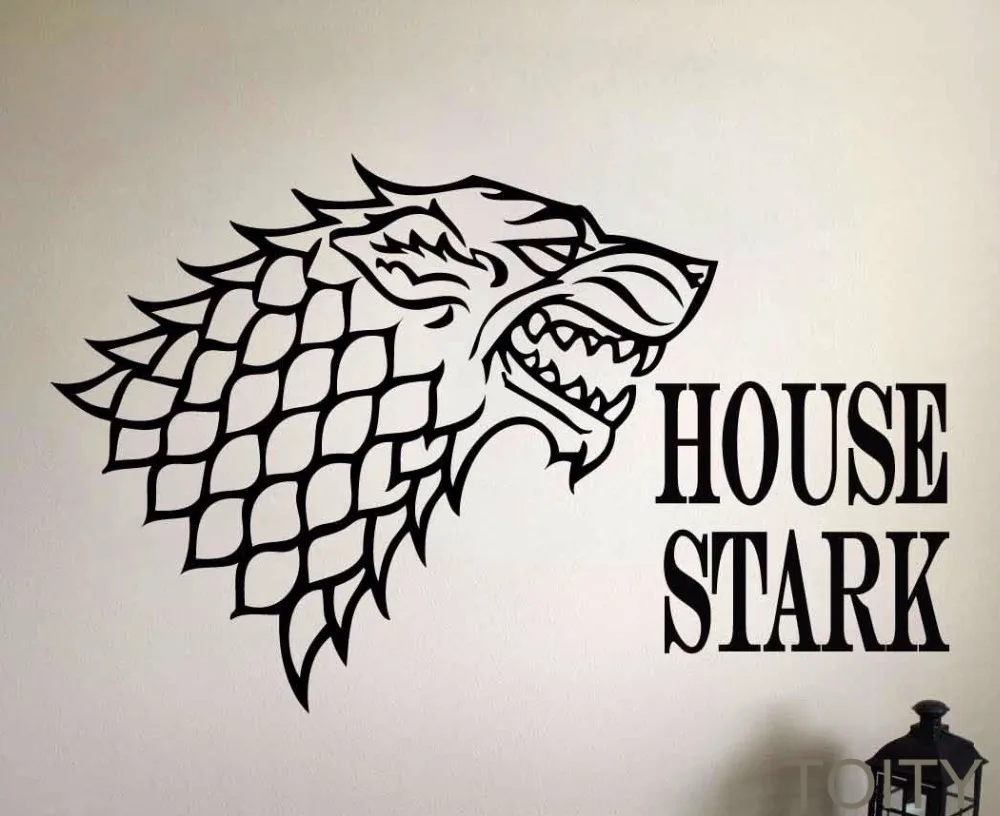 

Game of Thrones Wall Sticker Sigils House of Stark Vinyl Decal Movie Art Decor Dorm Teem Room Home Interior Removable Mural