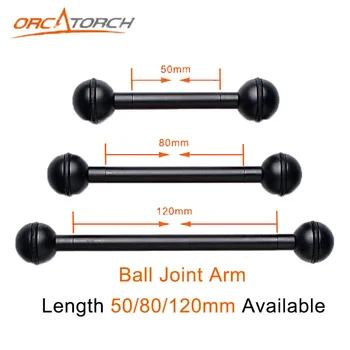 

80mm Ball Joint Arm Adapter Mount Connector for Underwater Scuba Diving Dive Photography Flashlight Torch Light System
