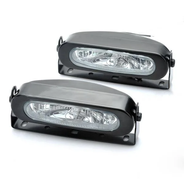 

55W 3000K 1000-Lumen 1 x H3 Halogen Bulb Yellow Car Fog Lamps - Transparent Lens (DC 9~16V / Pair)