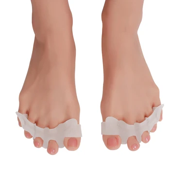 

2pcs Corrector Toe Separators Straightener Spreader Foot Care Tool Pad Foot Care Silica Hallux Valgus Pro Valgus Correct J75