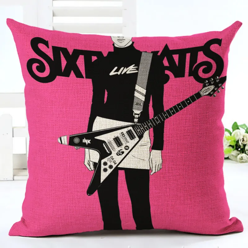 Character Printed Ballet Cushion Cover 45x45cm Linen Beauty Girls Throw Pillow Covers Zara*Woman Pillows Decoration Pillowcases