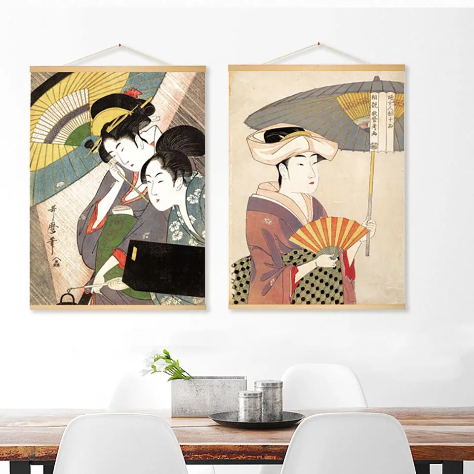 Nordic-Canvas-Print-Wall-Art-Home-Decoration-Simple-Japanese-Woman-Hang-Modern-Painting-Scroll-Solid-Wood (2)