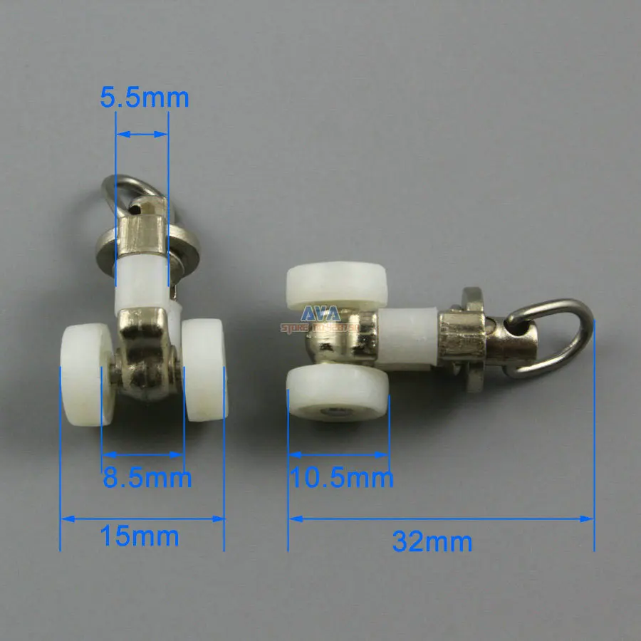 30 Pieces Curtain Track Roller Curtain Track Slide Gliders 15x32mm