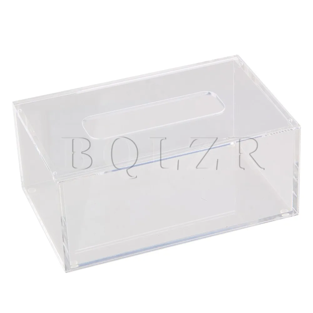 

BQLZR 196 x 125 x 84mm Acrylic Rectangular Tissue Box Case Transparent
