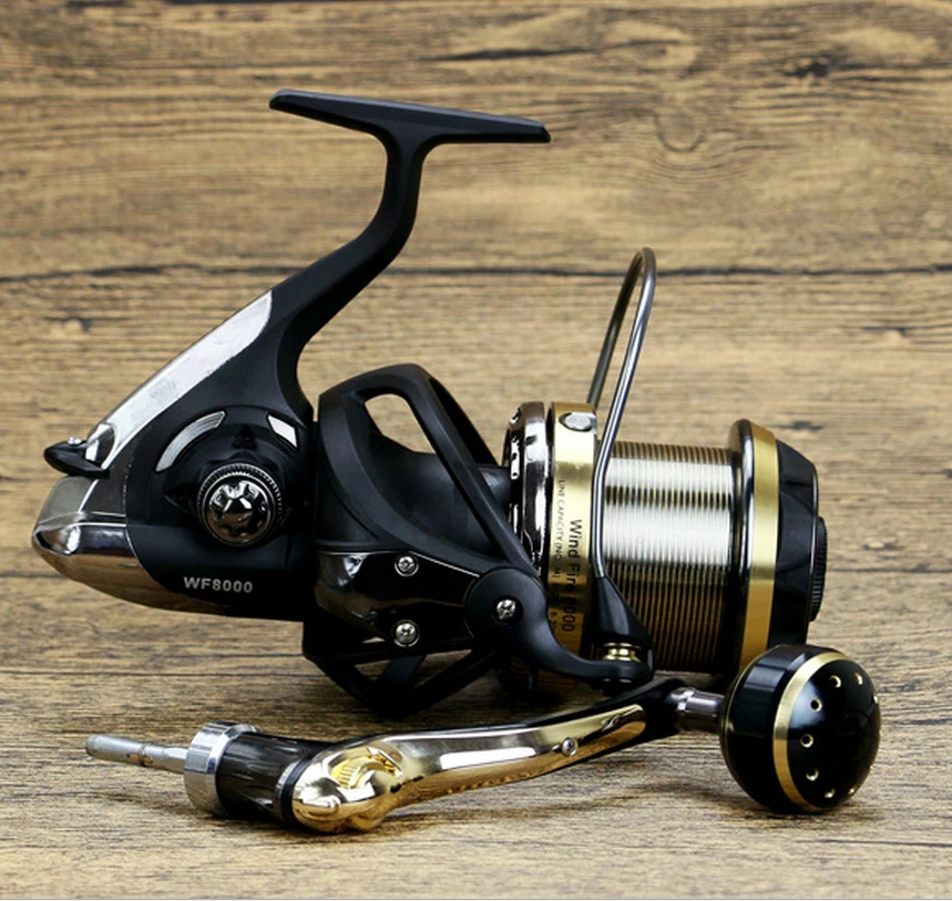 

FAST SHIPPING WF9000 SUPER COIL FOR BIG FISH SELF LOCK KNOB ICE CARP FLY SEA 10Ball Bearings spinning fishing reel DISTANT WHEEL