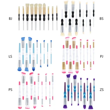 

10 Pcs/set Makeup Brushes 2 Color Kettle Wooden Handle Special Professional Beauty Makeup Cosmetic Brush Set Top Quality
