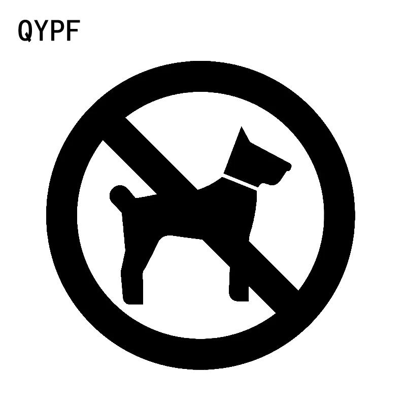 

QYPF 13.5CM13.5CM Warning Mark Forbade Pets Car Sticker Black/Silver Vinyl Decoration S9-2279