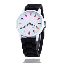 Mulheres Banda de Silicone Esporte De Quartzo Relógio de Pulso Moda Casual Marca Coloridos Relógios de Quartzo Montre Femme Relogio feminino 2017