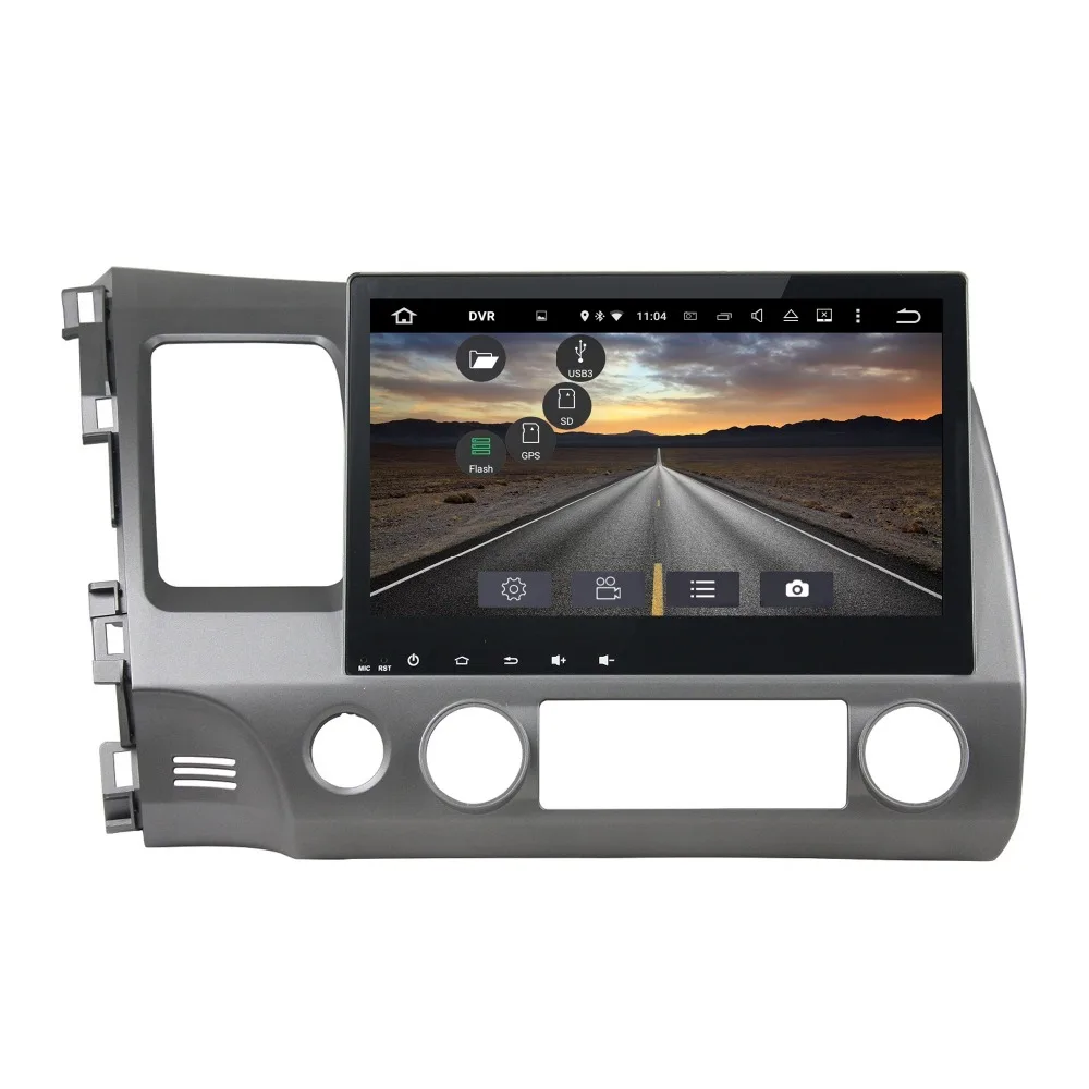 Discount Octa Core 10.1 inch 8 core Android 9.0 Car Radio DVD player GPS for Honda Civic 2006~2011 4GB RAM Bluetooth 64GB ROM  auto 2
