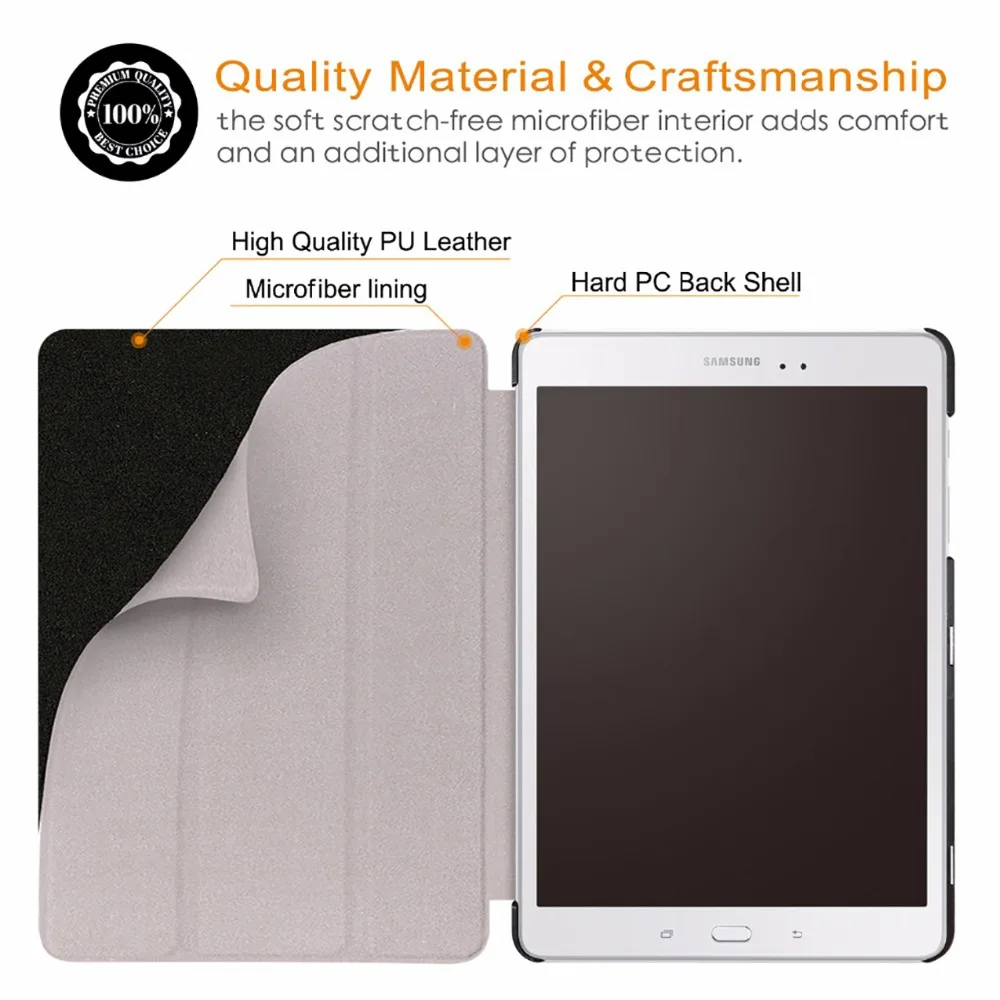 Стенд кожаный чехол для samsung Galaxy Tab A 9,7 дюймов SM-T550 SM-P550 SM-T555 SM-P555 планшет защитный Smart Cover+ стилус пленка