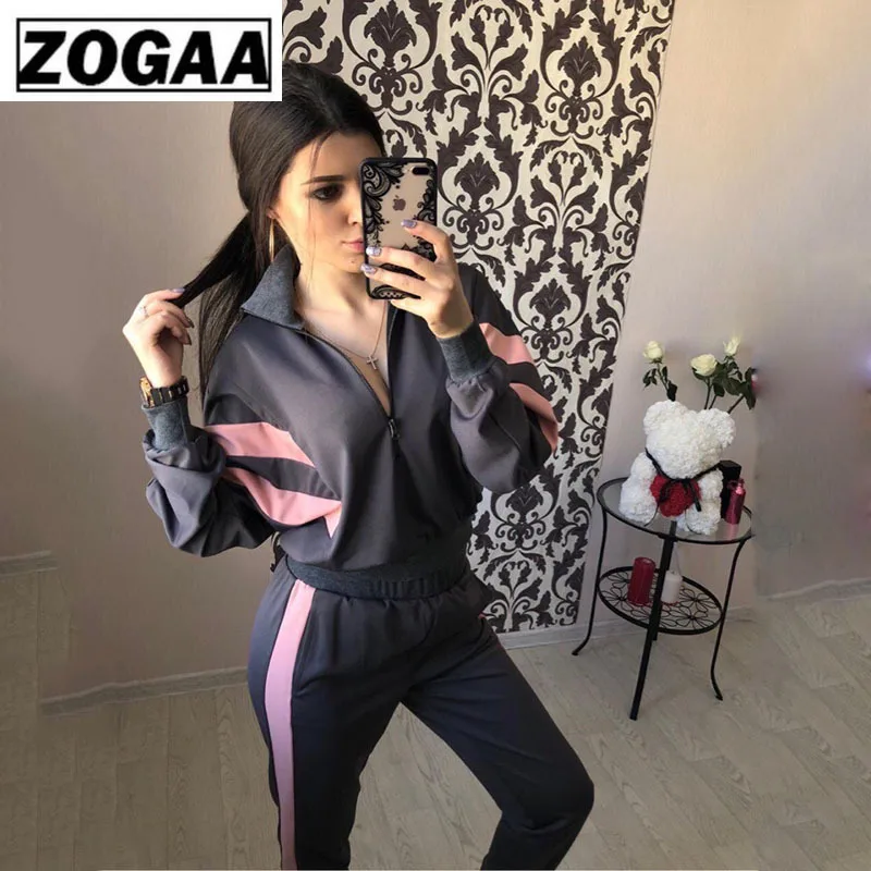 

2 Pieces Women Running Sets Spring Fashion Sport Wear Tops And Pants Girls Letter Tracksuit Casual Sweatsuit Female Outfits