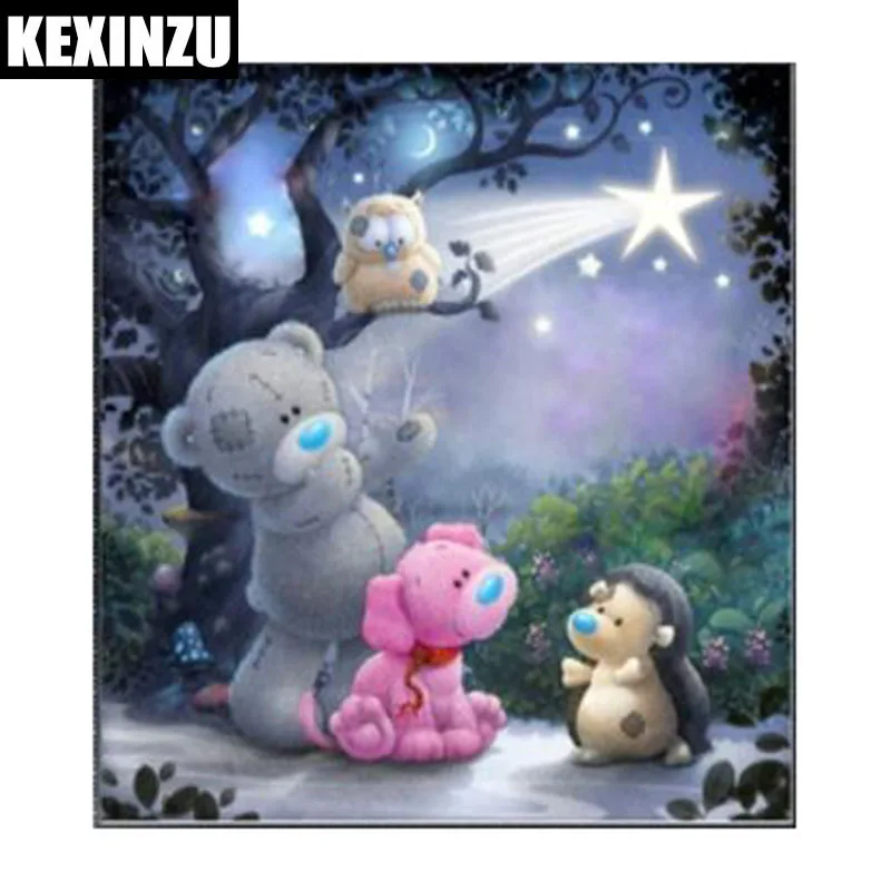 

5D DIY Diamond Painting "Cloth Bear And Star" Embroidery Full Square Diamond Cross Stitch Rhinestone Mosaic Painting Decor Gift