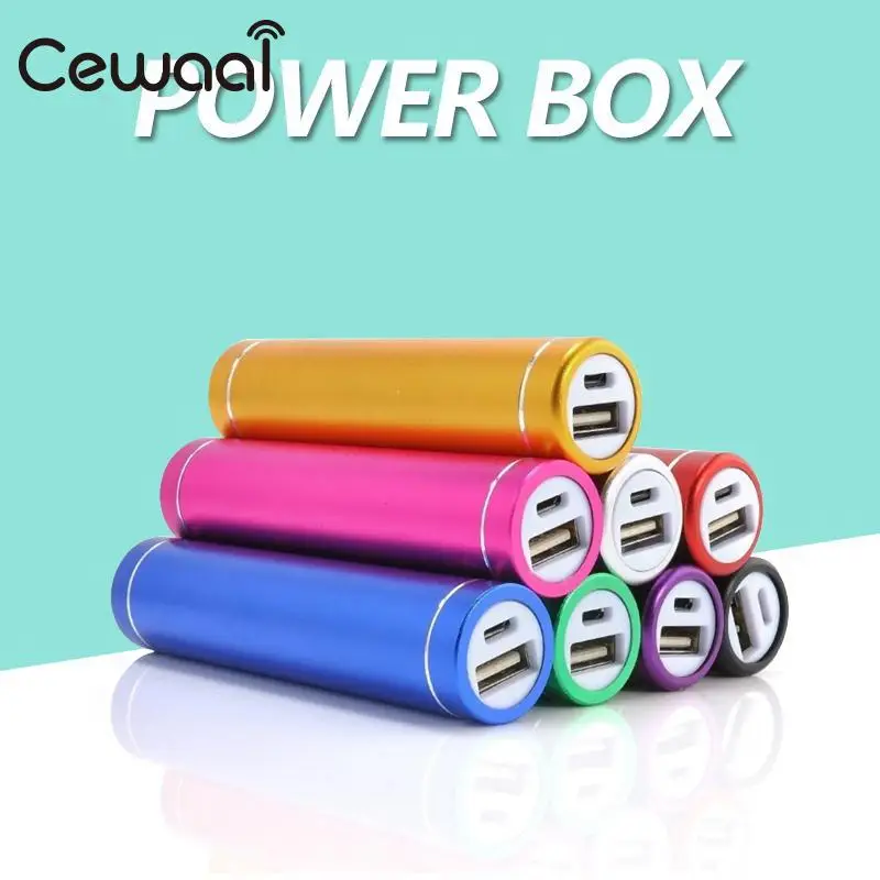 

Cewaal 7 colors Power Bank Case Battery Holder Battery Charger Portable Durable 18650 Battery 2600mAh for Smart Phone