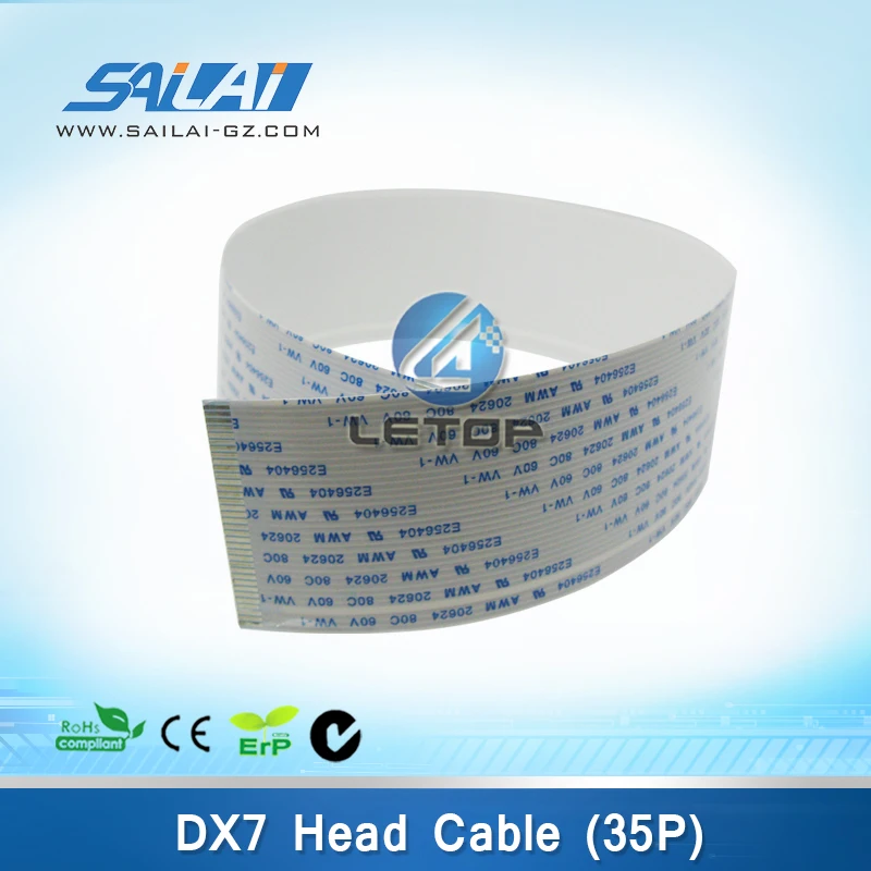 شحن مجاني LETOP امدادات طابعات التنسيقات الكبيرة EP F189 DX7 شقة كابل بيانات 35 دبابيس مع انقسام/DX7 كبل طابعة معلق بالجملة
