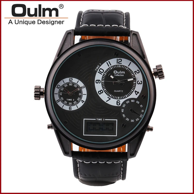 2016 Men Watch Brand font b Oulm b font HP3581 High Quality Quartz Watch Men Watch