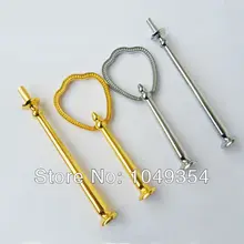 Серебро и золото вы можете использовать новинка свадьбы с жемчугом в форме щита 2-уровня Торт плиты стенд Ручка место