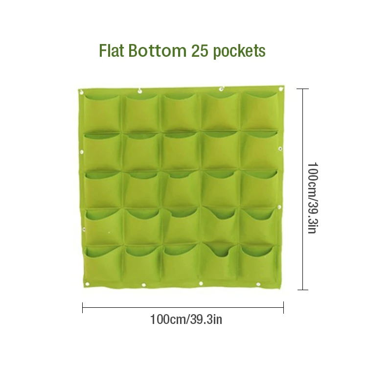 Настенные подвесные садовые бонсай сумки 81 карманы зеленые сумки для выращивания растений Вертикальная садовая ваза настенный цветочный горшок магазин логотип Декор - Цвет: A-25