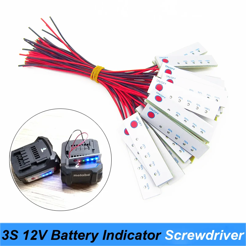

NEW Screwdriver 12V Lithium Battery Capacity Tester Panel Electric Power Display Indicator Board batteries for screwdriver JY28