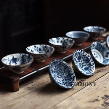 1 шт.! WIZAMONY Буе и белый китайский фарфор чайная чаша чайная чашка чайный набор керамический Atique глазурь кунг-фу чай мастер чашка