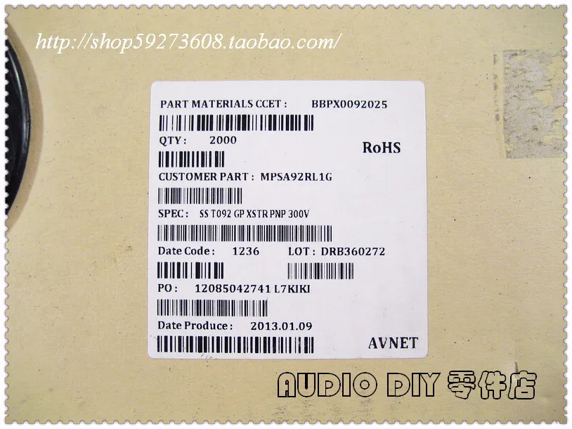 2018 hot sale 30pcs/50PCS ON-SUN ON MPSA92 PNP Copper Foot Low Power Transistor (Thai Original Box) free shipping 2018 hot sale 30pcs/50PCS ON-SUN ON MPSA92 PNP Copper Foot Low Power Transistor (Thai Original Box) free shipping