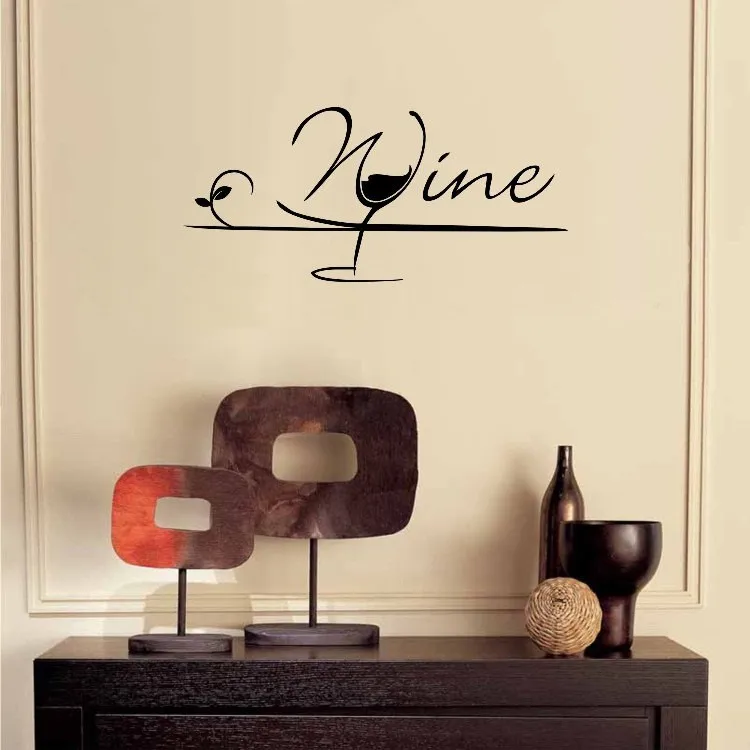 Creative Wine Glass Wall Decals For Kitchen Home Decor Living Room