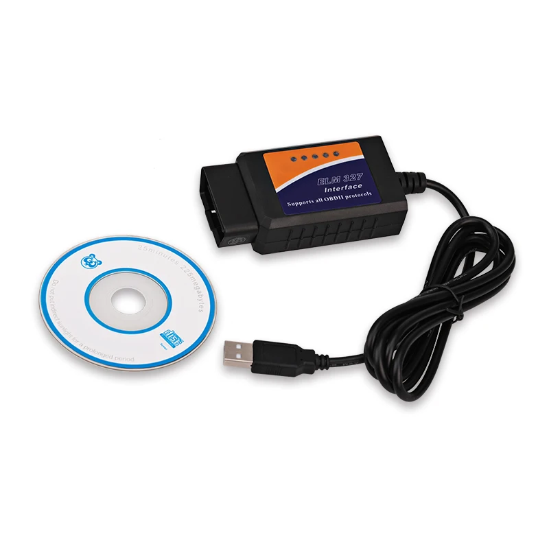 OBD/OBDII сканер ELM 327 Автомобильный диагностический интерфейс сканирующий инструмент ELM327 USB поддерживает все протоколы OBD-II - Цвет: Черный