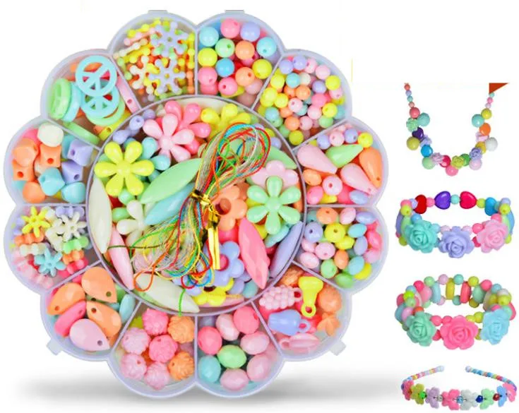 box packed Plastic beads Educational toys Jewelry Making Beaded toys