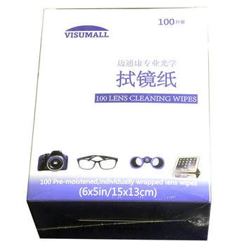 

VISUMALL 100 pcs Fragrance Cleaning Wipes For Camera Binoculars Eyeglasses Computer Optical Lens Cleaner cleaning wipes JASMINE
