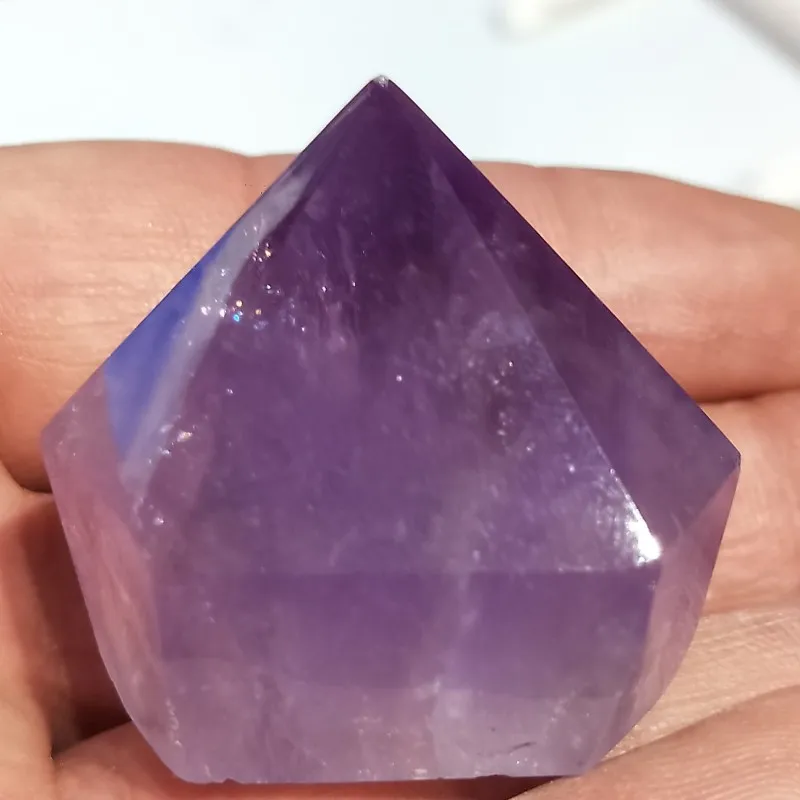 

30-50mm rare natural purple quartz crystal stone amethyst point standing minerals pyramid tower reiki healing ametrine crystal