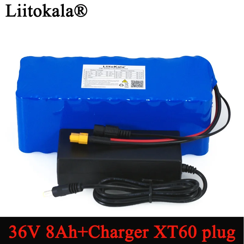 Liitokala 36 V 8Ah 500 w 18650 аккумуляторная батарея XT60 вилка модифицированные велосипеды, электрический автомобиль баланс автомобиля+ 42 v 2A зарядное устройство