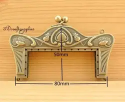 Металлическая Рамка швейная сумка кошелек рамная застежка антибронзовая легирующая 8 см D14
