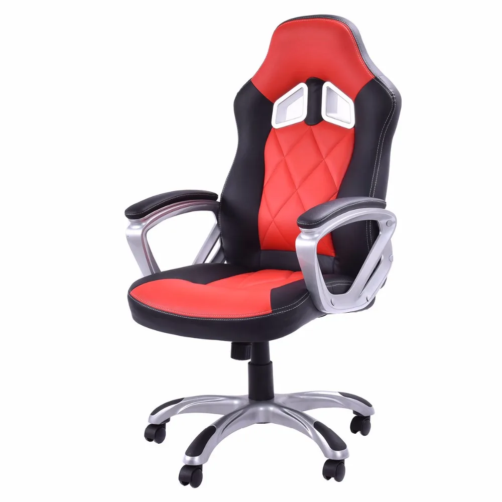 

Goplus Office Chair Racing Sports Armchair High Back Lift Executive Chairs 360 Degree Swivel Chair Office Furniture HW52416
