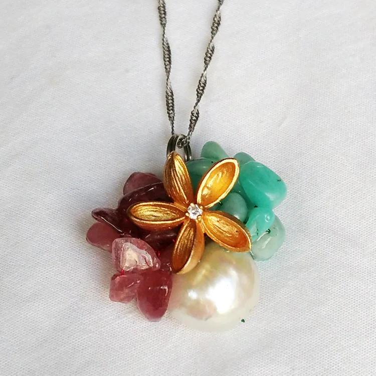 

D506153 Select Pearls Pendants 925 Silver Necklaces Hypoallergenic Handmade High-Quality Jewelry