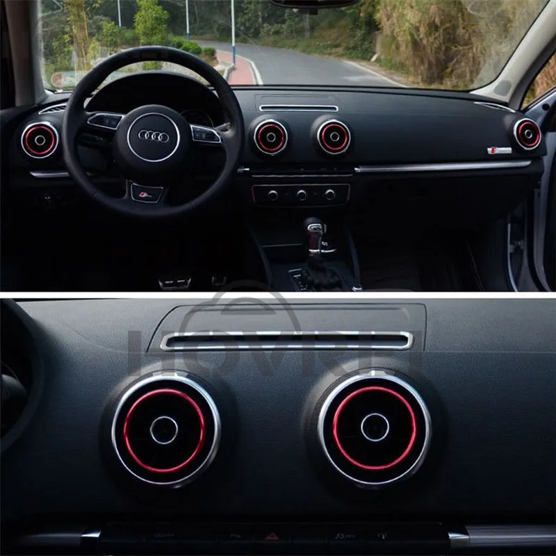 4 adet grup araba tasarim ic aksesuarlari audi a3 s3 enstruman masasi klima cikis aluminyum alasimli dekoratif interior accessories audi interior accessoriesaudi a3 interior aliexpress