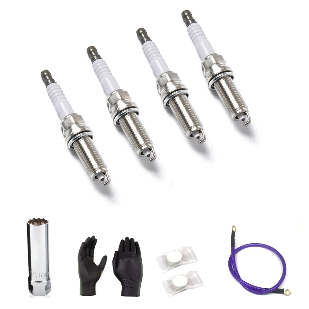 4Pcs Platnum Spark Plugs for Toyota Lexus Scion Denso 90919-01253 SC20HR113444 Car Accessories
