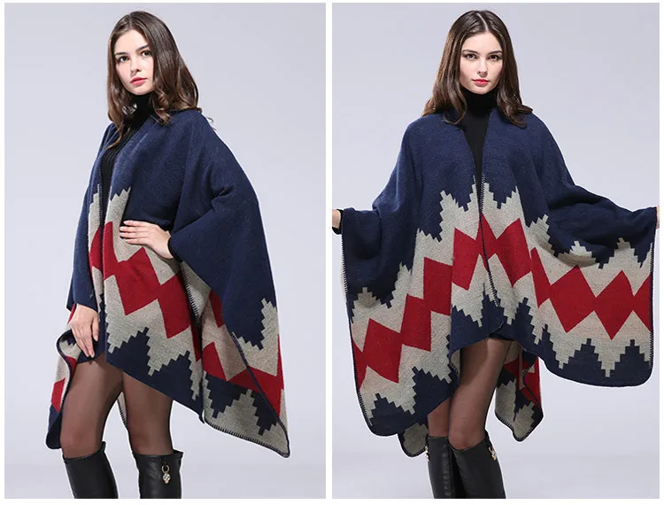 FXAASS новая осенняя/зимняя шаль модное Ацтекское пончо женский шарф роскошный кашемировый Rossa шарфы теплые пашмины