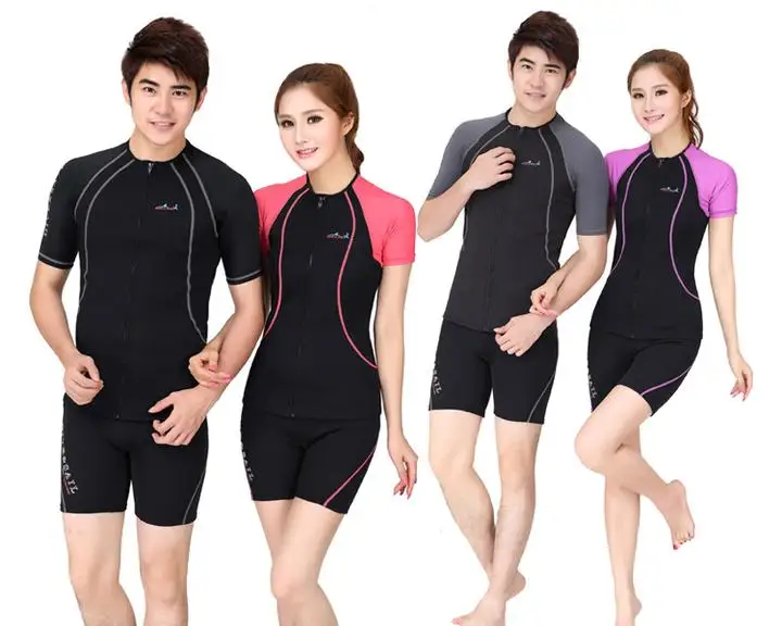 

DIVE&SAIL 1.5MM Neoprene Short Sleeved Wetsuit Tops Men Women Snorkeling Dive Wetsuit Winter Warm Swim Surf Rash Guard shirt