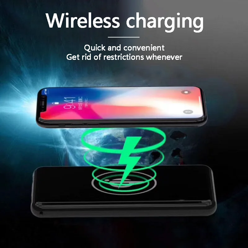 The lowest cost wireless charger 20000mah mobile power 5V 2.1A 5W external battery mobile power for iphone X Samsung millet