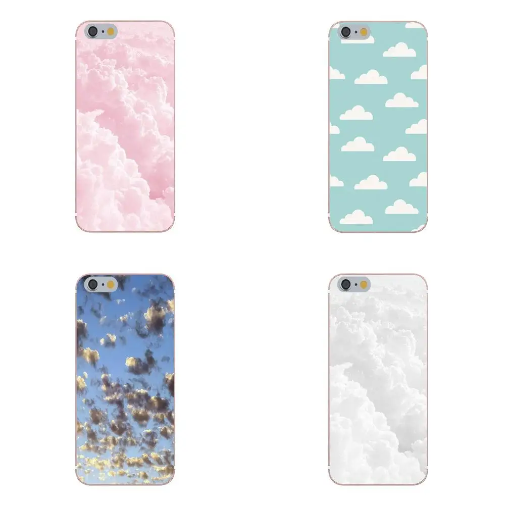 

Omdnwd Clouds On Blue Sky Rubber Soft Phone Case For iPhone 4 4S 5 5C 5S SE 6 6S 7 8 Plus X