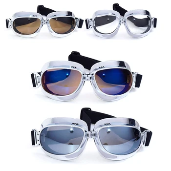 

2017 New MJMOTO Motorcycle helmet Goggles for Windproof Motorbike open face vintage helmet classic goggles glasses