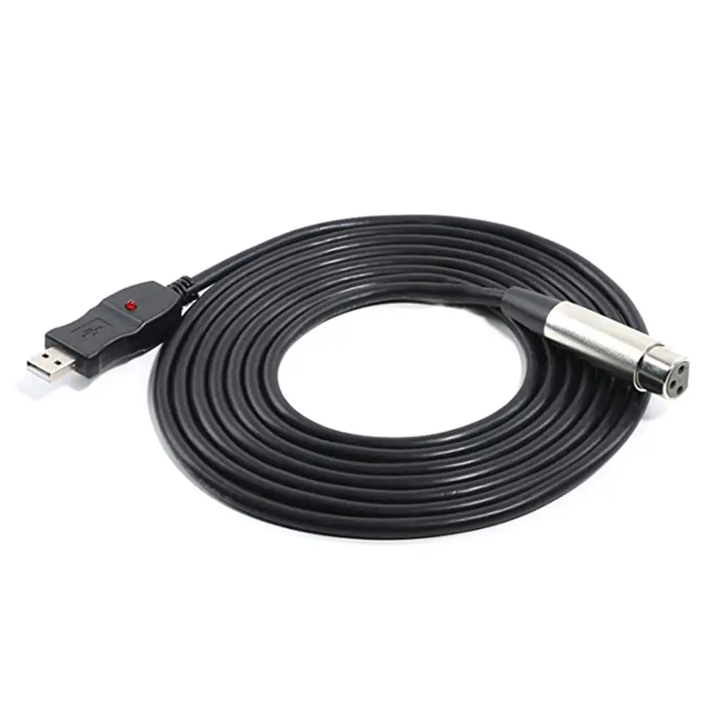 USB к XLR Cannon Female Convert Cable 3m PC Connection микрофону HiFi Voice кабель для записи|Кабели VGA| |
