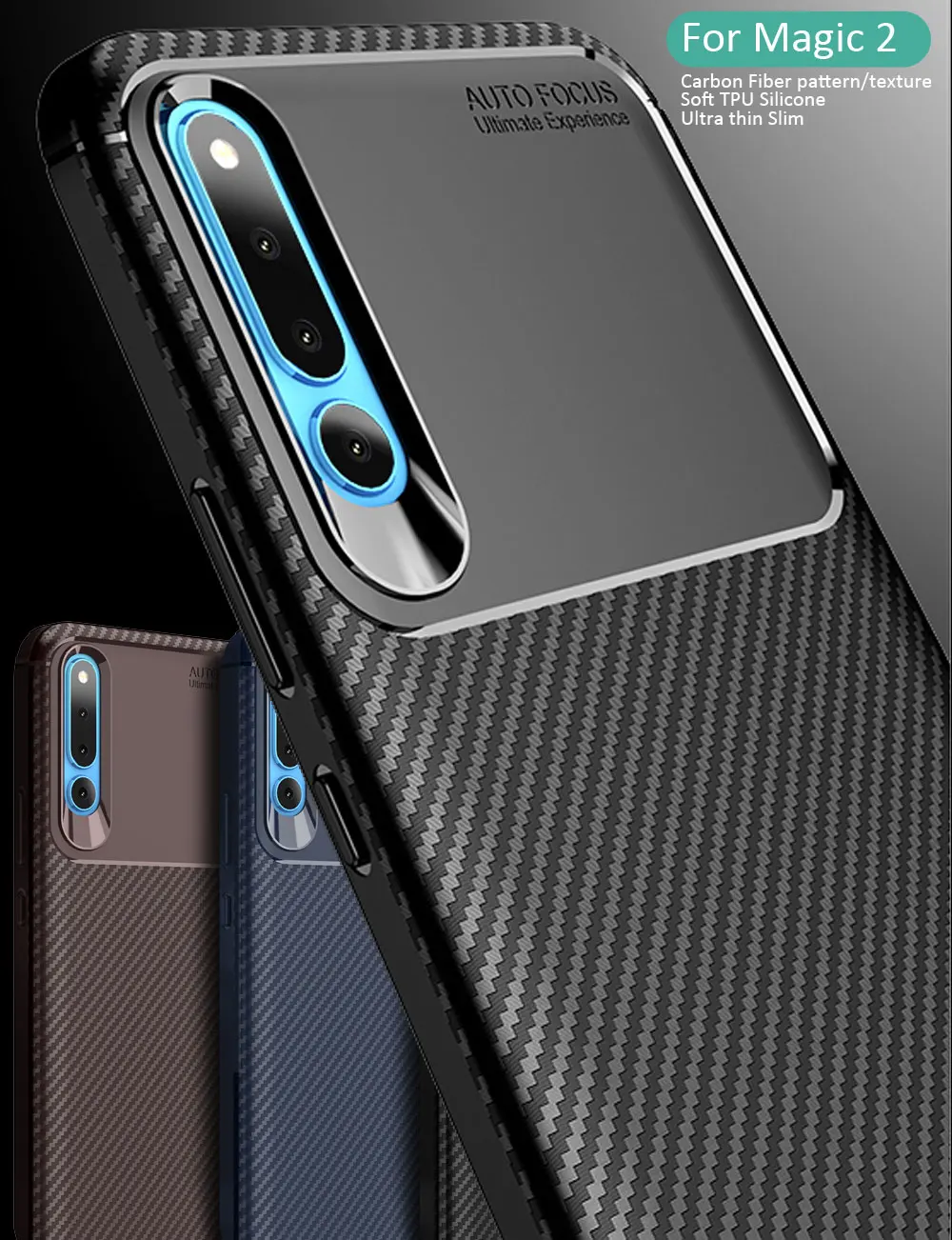 COCOSE чехол из углеродного волокна для Huawei Magic 2 силиконовый матовый защитный ТПУ
