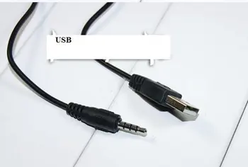 

EMS free shipping. 100pcs/lot, 5pins usb convert to 3.5mm earplug. 3.5mm male to usb male converter.audio,usb cable