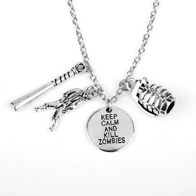 Ювелирные изделия из фильма Ходячие мертвецы Ожерелье KEEP CALM AND KILL модели оружия